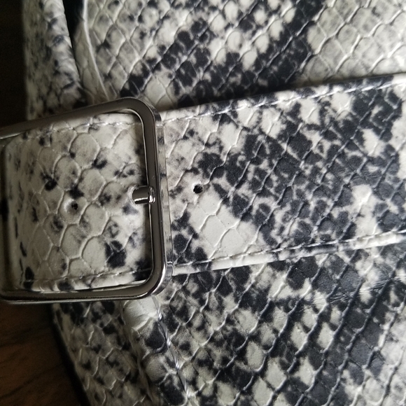 Bleecker and Bond Snakeskin Loafers with Silver Buckle - Picture 9 of 9